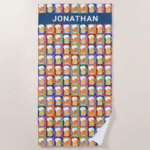 Individuelle Name BEER Pop Strandhandtuch