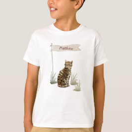 Individuelle Name Bengalisch Katze Haustier T-Shirt