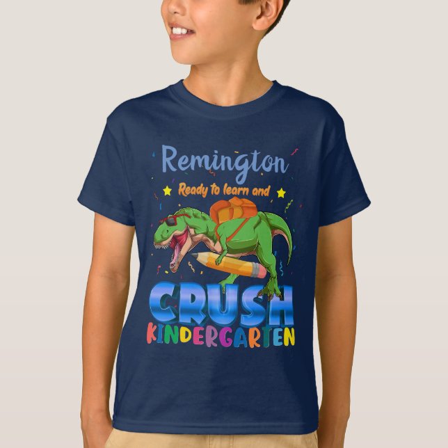 individuelle Name Bereit zum Crush Kindergarten Di T-Shirt (Vorderseite)