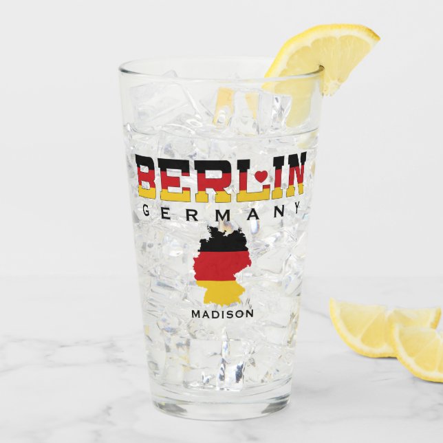 Individuelle Name Berlin Deutschland Glas (Rückseite Ice)