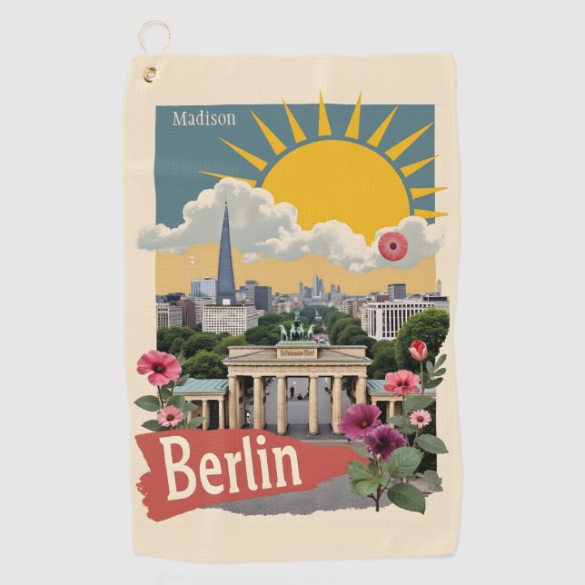 Individuelle Name Berlin, Deutschland Golfhandtuch (Vorderseite)