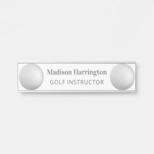 Individuelle Name & Beruf Golf Ball Türschild