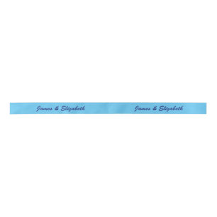 Individuelle Name Beruflich Minimalistisch Sky Blu Satinband