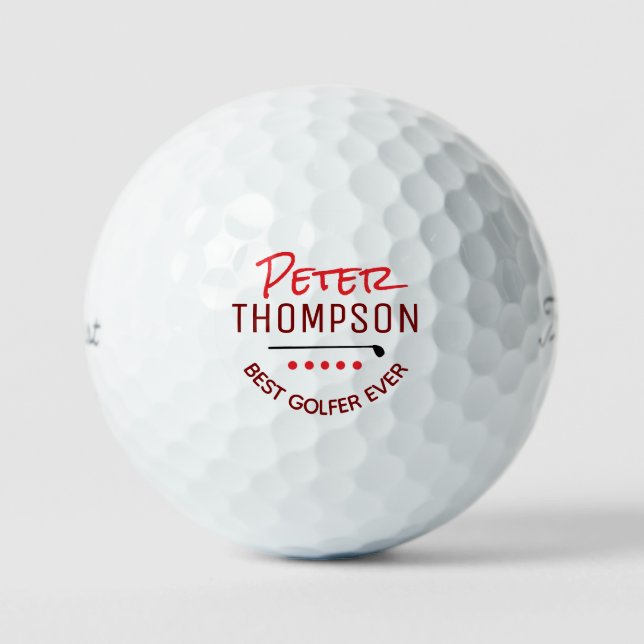 Individuelle Name Best Golfer Golfball (Vorderseite)