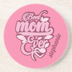 Individuelle Name "Best Mama Ever" Getränkeuntersetzer