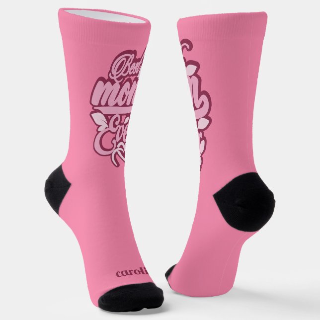 Individuelle Name "Best Mama Ever" Socken (Gewinkelt)