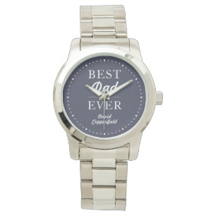 Individuelle Name Best Vater Ever Blue Silver Armbanduhr