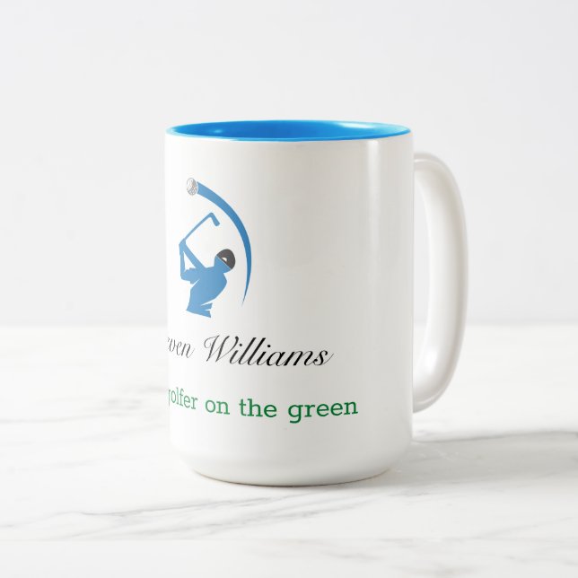 Individuelle Name Beste Golfer Kaffee Tasse (VorderseiteRechts)