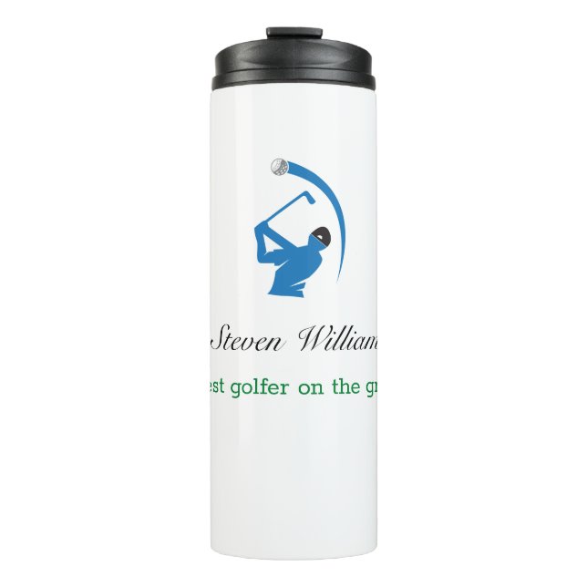 Individuelle Name Bester Golfer Thermaltumbler Thermosbecher (Vorderseite)