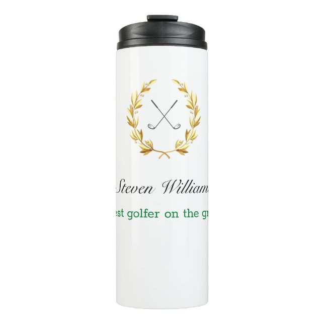 Individuelle Name Bester Golfer Thermaltumbler Thermosbecher (Vorderseite)