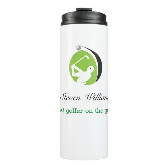 Individuelle Name Bester Golfer Thermaltumbler Thermosbecher (Vorderseite)