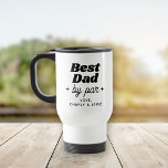 Individuelle Name Bester Vater nach Par Retro Cool Reisebecher<br><div class="desc">Mit diesem individuelle Name Reisetug ein Loch-in-one-Geschenk für den Vater! Retro cooles Design für den besten Vater Par. Swing in Style auf dem Platz!</div>