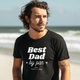 Individuelle Name Bester Vater nach Par Retro Cool T-Shirt