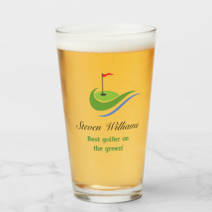 Individuelle Name Bestes Golfer-Bierglas Glas