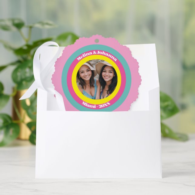 Individuelle Name besties Friends Gigant Paper Orn Ornament Karte (Umschlag)