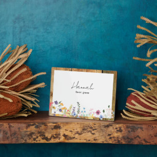 Individuelle Name Bibellicale Bedeutung Wildblumen Fotoplatte