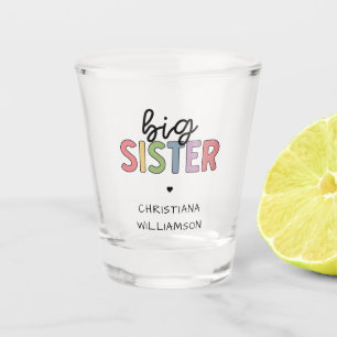 Individuelle Name Big Sister Niedlich Personalisie Schnapsglas