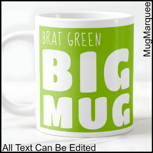 Individuelle Name Big Tasse Brat Green C24 Funny N