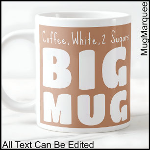 Individuelle Name Big Tasse Brown C84 Funny Novelt