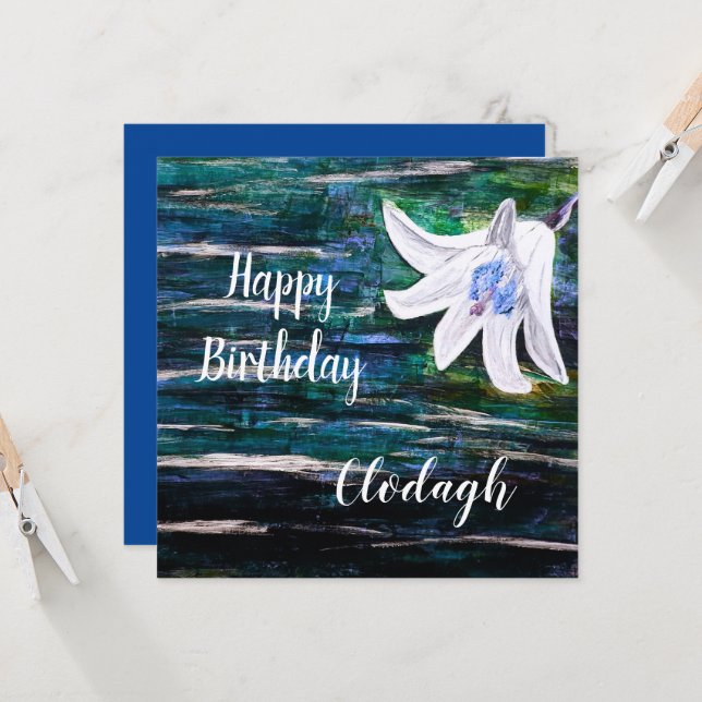 Individuelle Name Birthday Karte (Vorderseite/Rückseite Beispiel)