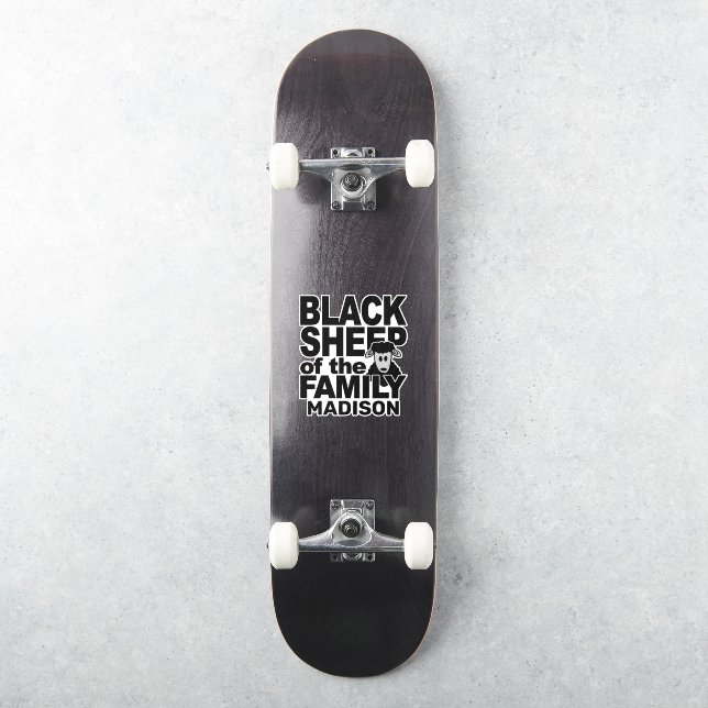 Individuelle Name "Black Sheep" Aufkleber (Skateboard)