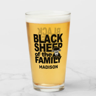 Individuelle Name "Black Sheep" Glas
