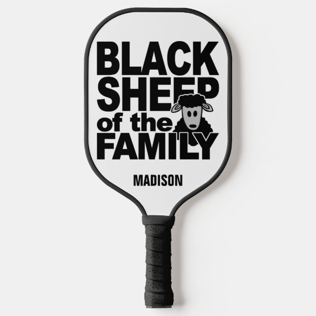 Individuelle Name "Black Sheep" Pickleball Schläger (Vorderseite)