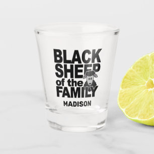 Individuelle Name "Black Sheep" Schnapsglas