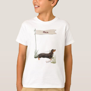 Individuelle Name Black & Tan Dackel Hund T-Shirt
