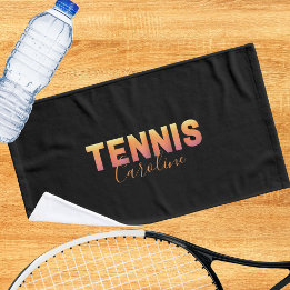 Individuelle Name Black Tennis Player Handtuch