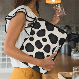 Individuelle Name Black Typografy Pattern Abstrakt Laptopschutzhülle