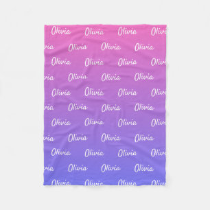 Individuelle Name Blanket Baby Girls Personalisier Fleecedecke
