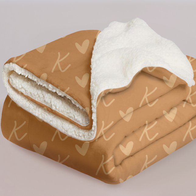 Individuelle Name Blanket, Geschenk für Kinder, Ma Sherpadecke (minimalist cozy orange blanket for women, bridesmaids, winter season, mom, grandma or daughter gift )