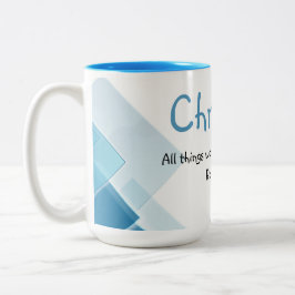 Individuelle Name Blau ermutigend Inspiration Zita Zweifarbige Tasse