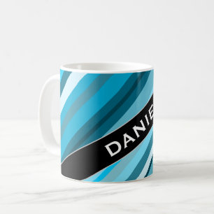 Individuelle Name; Blaue/Aquamarine/aquatische Str Kaffeetasse