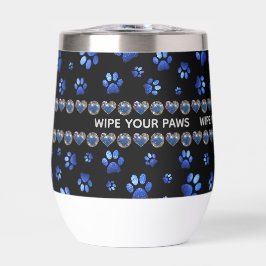 Individuelle Name, blaue Glitzer-Hundpaare