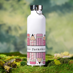Individuelle Name Bleistift-Lehrer Trinkflasche