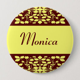 Individuelle Name blorgelb und braun Button