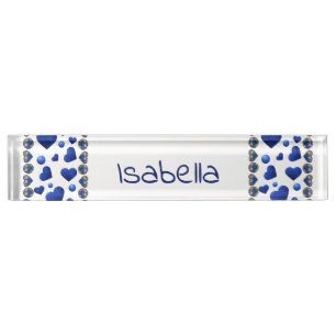 Individuelle Name, Blue Glitzer Namensplakette