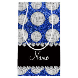 Individuelle Name-Blue-Glitzer-Volleyball Kleine Geschenktüte