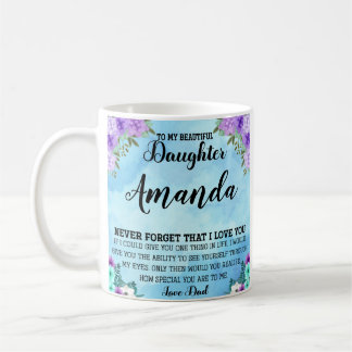 Individuelle Name Blue Message für Tochter aus Vat Kaffeetasse