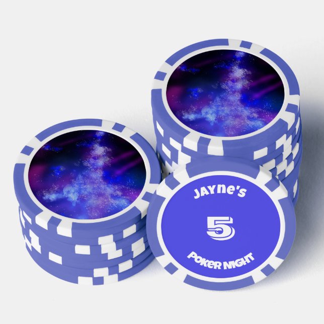 Individuelle Name Blue Sapphire Pokerchips (Stapel)
