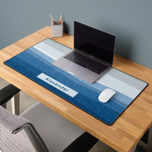 Individuelle Name Blue Waves Office Decorator Desk Schreibtischunterlage
