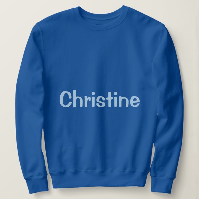 Individuelle Name Blue Women's Basic Sweatshirt (Design vorne)
