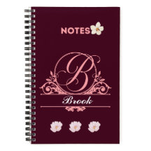 Individuelle Name Blumendesign in Burgund