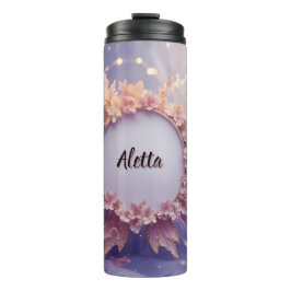 Individuelle Name Blumenfairy Thema: Thermische Tu Thermosbecher