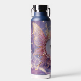 Individuelle Name Blumengebäck Thema Wasserflasche Trinkflasche