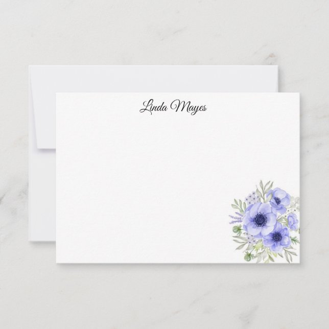 Individuelle Name-Blumenkarte Mitteilungskarte (Vorderseite)