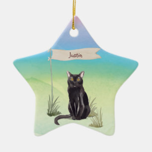 Individuelle Name Bombay Cat Pet Keramik Ornament