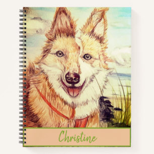 Individuelle Name Border Collie Dog Sketch Notizbuch